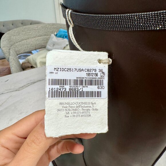 Brunello Cucinelli brown Leather Equestrian Riding Boots 36 - Picture 9 of 15